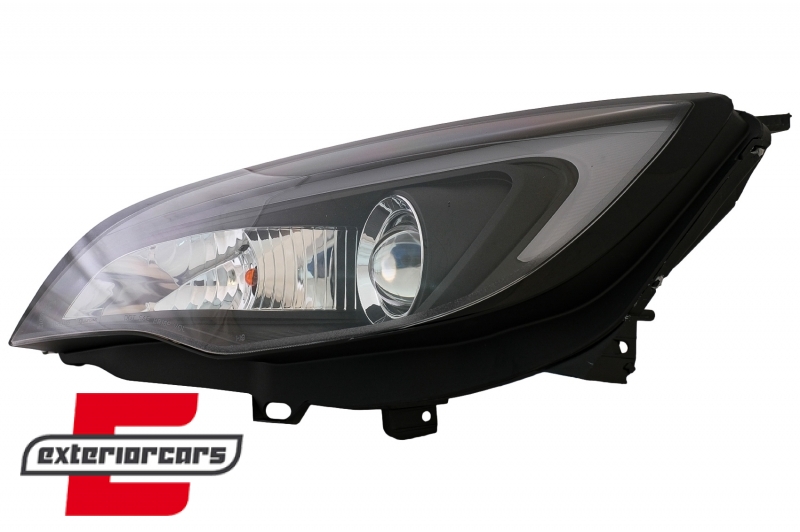 Prednja svjetla LED DRL TubeLight dizajn (crna) / Opel Astra J (2010-2015), LPOPA1