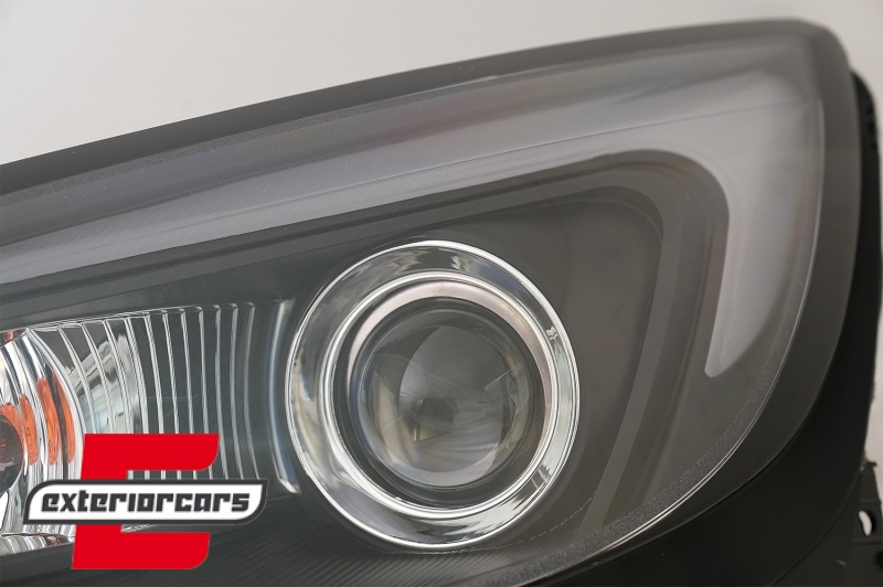 Prednja svjetla LED DRL TubeLight dizajn (crna) / Opel Astra J (2010-2015), LPOPA1