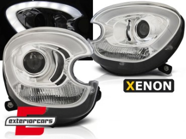 Prednja svjetla LED DRL TubeLight dizajn XENON (chrome) / Mini Countryman R60 Paceman R61 (2010-2016), LPMC16