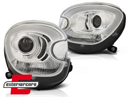 Prednja svjetla LED DRL TubeLight dizajn XENON (chrome) / Mini Countryman R60 Paceman R61 (2010-2016), LPMC16