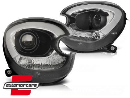Prednja svjetla LED DRL TubeLight dizajn XENON (crna) / Mini Countryman R60 Paceman R61 (2010-2016), LPMC17
