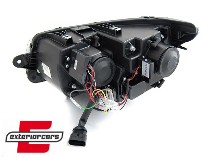 Prednja svjetla LED DRL TubeLight SEQ žmigavci (crna) / VW Transporter Multivan Caravelle T6.1 (2020-), LPVWU9