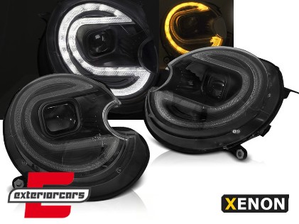 Prednja svjetla LED DRL TubeLight Xenon (crna) / Mini Cooper R56 Clubman R55 Cabrio R57 (2006-2014), LPMC19