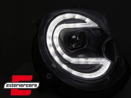 Prednja svjetla LED DRL TubeLight Xenon (crna) / Mini Cooper R56 Clubman R55 Cabrio R57 (2006-2014), LPMC19
