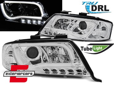 Prednja svjetla LED DRL TubeLights (chrome) / Audi A6 4B C5 (05.1997-05.2001), LPAUB6