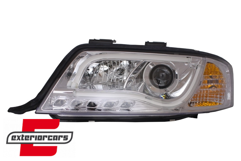 Prednja svjetla LED DRL TubeLights (chrome) / Audi A6 4B C5 (05.1997-05.2001), LPAUB6