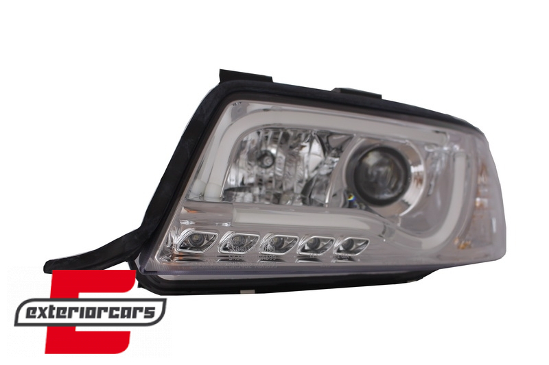 Prednja svjetla LED DRL TubeLights (chrome) / Audi A6 4B C5 (05.1997-05.2001), LPAUB6