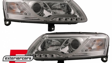 Prednja svjetla LED DRL TubeLights (chrome) / Audi A6 4F C6 (04.2004-2008), LPAUC7