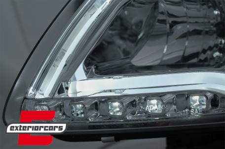 Prednja svjetla LED DRL TubeLights (chrome) / Audi A6 4F C6 (04.2004-2008), LPAUC7