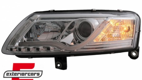Prednja svjetla LED DRL TubeLights (chrome) / Audi A6 4F C6 (04.2004-2008), LPAUC7