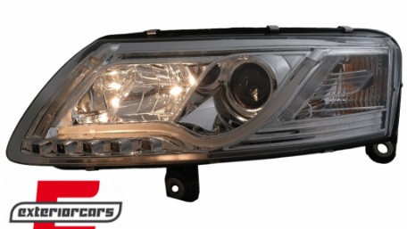 Prednja svjetla LED DRL TubeLights (chrome) / Audi A6 4F C6 (04.2004-2008), LPAUC7