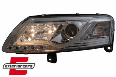 Prednja svjetla LED DRL TubeLights (chrome) / Audi A6 4F C6 (04.2004-2008), LPAUC7