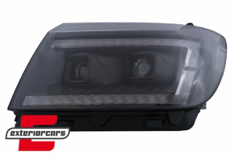 Prednja svjetla LED DRL TubeLights SEQ žmigavci (crna) / VW Crafter II (2017-), LPVWU1