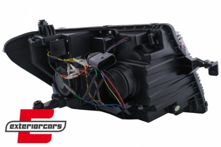 Prednja svjetla LED DRL TubeLights SEQ žmigavci (crna) / VW Crafter II (2017-), LPVWU1