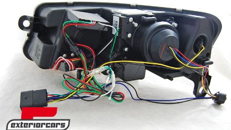 Prednja svjetla LED DRL TubeLights Xenon (crna) / Audi A6 C6 4F (04.2004-2008), LPAUC1
