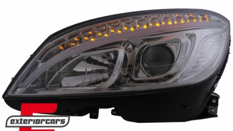 Prednja svjetla LED DRL W205 look (chrome) / Mercedes C klasa W204 S204 limuzina karavan (2007-2010), LPMEB4