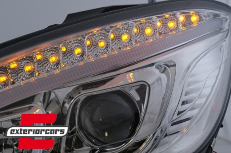 Prednja svjetla LED DRL W205 look (chrome) / Mercedes C klasa W204 S204 limuzina karavan (2007-2010), LPMEB4