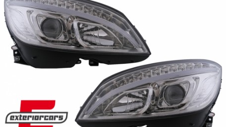 Prednja svjetla LED DRL W205 look (chrome) / Mercedes C klasa W204 S204 limuzina karavan (2007-2010), LPMEB4
