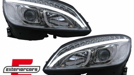 Prednja svjetla LED DRL W205 look (chrome) / Mercedes C klasa W204 S204 limuzina karavan (2007-2010), LPMEB4