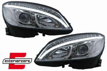 Prednja svjetla LED DRL W205 look (chrome) / Mercedes C klasa W204 S204 limuzina karavan (2007-2010), LPMEB4