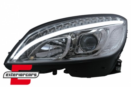 Prednja svjetla LED DRL W205 look (chrome) / Mercedes C klasa W204 S204 limuzina karavan (2007-2010), LPMEB4
