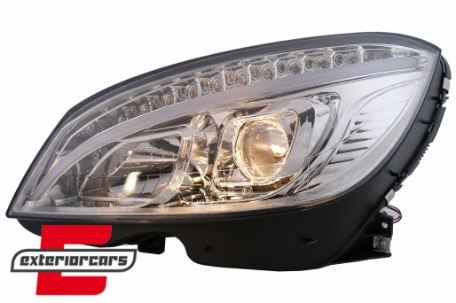 Prednja svjetla LED DRL W205 look (chrome) / Mercedes C klasa W204 S204 limuzina karavan (2007-2010), LPMEB4