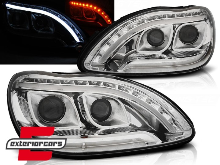 Prednja svjetla LED DRL W222 look (chrome) / / Mercedes S klasa W220 (1998-2005), LPME96