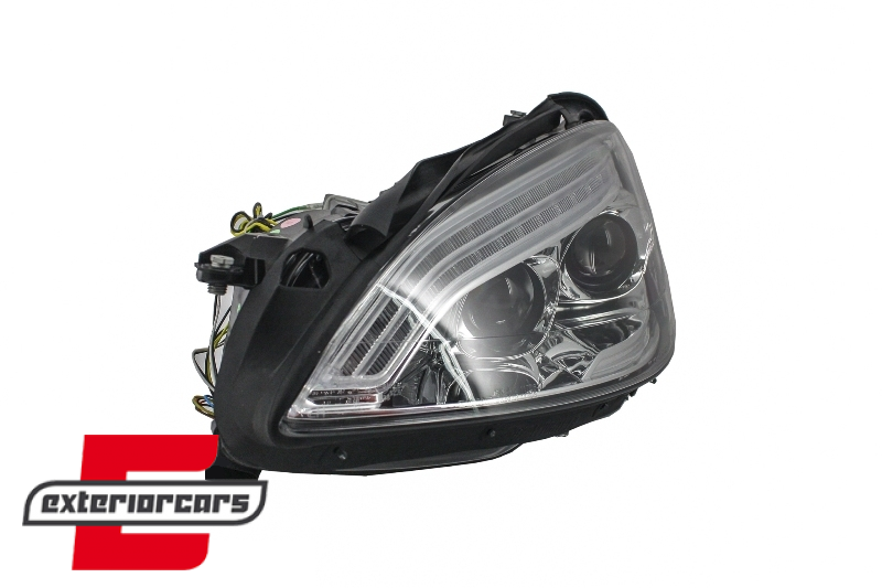 Prednja svjetla LED DRL W222 look (chrome) / Mercedes S-klasa W221 (2005-2009), LPMEB2
