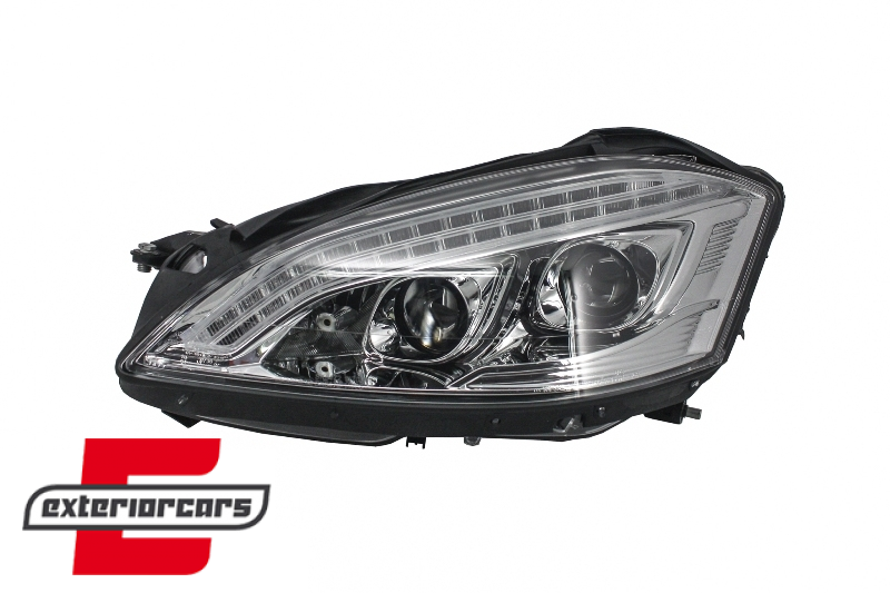 Prednja svjetla LED DRL W222 look (chrome) / Mercedes S-klasa W221 (2005-2009), LPMEB2