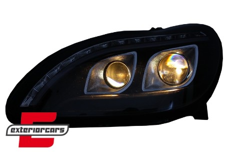 Prednja svjetla LED DRL W222 look (crna) / / Mercedes S klasa W220 (1998-2005), LPME97