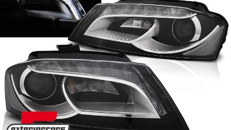 Prednja svjetla LED DRL Xenon look (crna) / Audi A3 8P Facelift Hatchback Sportback (2008-2012), LPAUD3