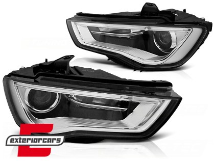 Prednja svjetla LED DRL Xenon look (crna) / Audi A3 8V (2013-2016), LPAUE7