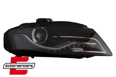 Prednja svjetla LED DRL Xenon look (crna) / Audi A4 B8 (2008-2011), LPAUC6