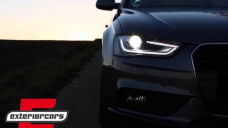 Prednja svjetla LED DRL Xenon look (crna) / Audi A4 B8.5 Facelift (2012-2015), LPAUE6