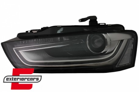 Prednja svjetla LED DRL Xenon look (crna) / Audi A4 B8.5 Facelift (2012-2015), LPAUE6