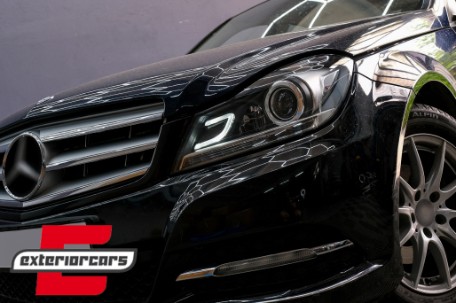 Prednja svjetla LED DRL Xenon look (crna) / Mercedes C-klasa W204 S204 C204 Facelift (2011-2014), LPME87