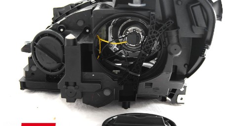 Prednja svjetla LED DRL Xenon look (crna) / Mercedes C-klasa W204 S204 C204 Facelift (2011-2014), LPME87