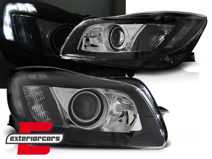 Prednja svjetla LED DRL Xenon look (crna) / Opel Insignia (2008-2012), LPOP97