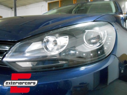 Prednja svjetla LED DRL Xenon look (crna) / VW Golf 6 VI (2008-2013), LPVWG3
