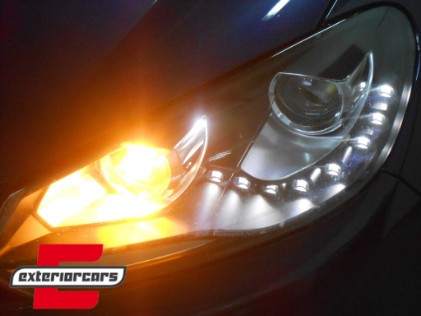Prednja svjetla LED DRL Xenon look (crna) / VW Golf 6 VI (2008-2013), LPVWG3
