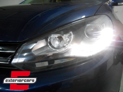 Prednja svjetla LED DRL Xenon look (crna) / VW Golf 6 VI (2008-2013), LPVWG3