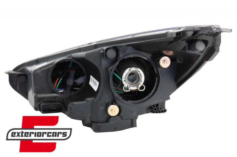 Prednja svjetla LED SEQ žmigavci Bi-Xenon look (crna) / Ford Focus III Mk3 (2014-2018), LPFOA8