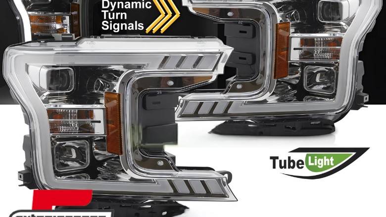 Prednja svjetla LED SEQ žmigavci (chrome) / FORD F150 Mk13 Facelift (2017-2020), LPFOB5