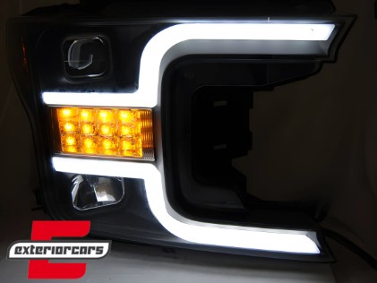 Prednja svjetla LED SEQ žmigavci (crna) / FORD F150 Mk13 Facelift (2017-2020), LPFO90