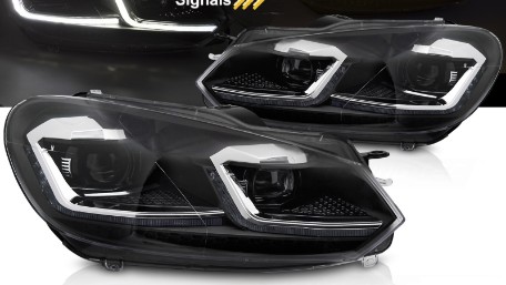 Prednja svjetla LED SEQ žmigavci G7.5 R line look / VW Golf 6 VI (2008-2013), LPVWZ6
