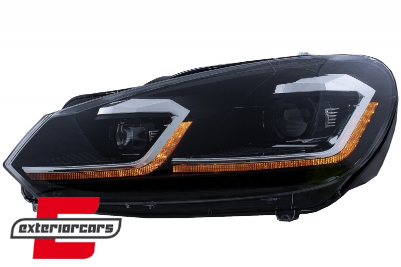 Prednja svjetla LED SEQ žmigavci G7.5 R line look / VW Golf 6 VI (2008-2013), LPVWZ6