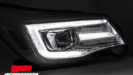 Prednja svjetla LED SEQ žmigavci TubeLight dizajn (chrome) / Subaru Forester IV (2013-2018), LPSU19