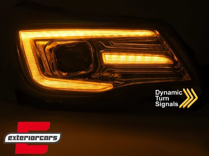 Prednja svjetla LED SEQ žmigavci TubeLight dizajn (chrome) / Subaru Forester IV (2013-2018), LPSU19