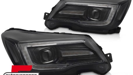 Prednja svjetla LED SEQ žmigavci TubeLight dizajn (crna) / Subaru Forester IV (2013-2018), LPSU18