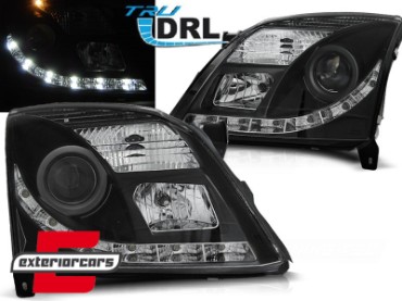 Prednja svjetla LED TruDRL (crna) / Opel Vectra C Signum (2002-2005), LPOP78